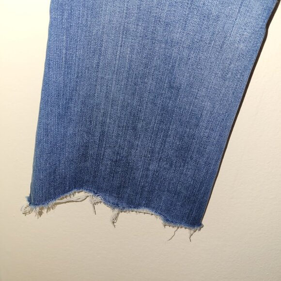 Madewell Cali Demi Boot Cut Jeans Chewed Hem Edition Medium Wash Women's Size 25 - Picture 7 of 13